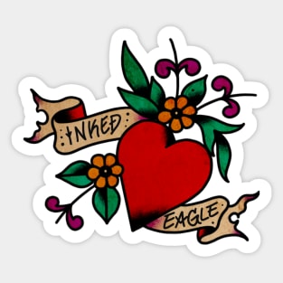 Inked Eagle at Heart Sticker